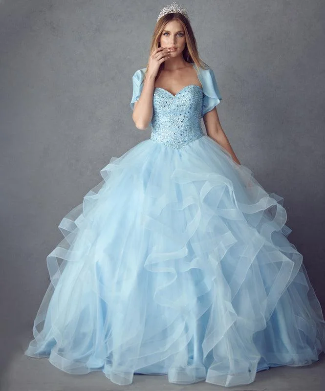 women's silk dressesLong Strapless Quinceanera Ball Gown