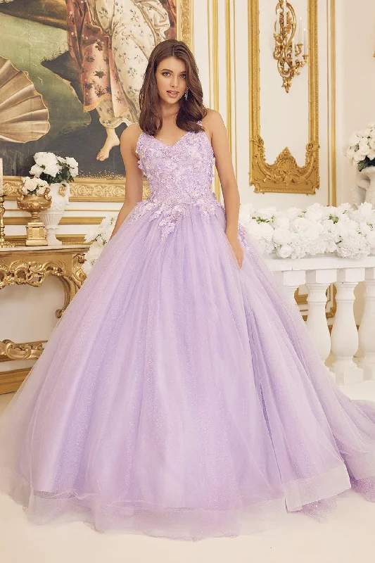 women's made-to-order dressesNox Anabel CU1115 Long Spaghetti Strap Quinceanera Dress Ball Gown