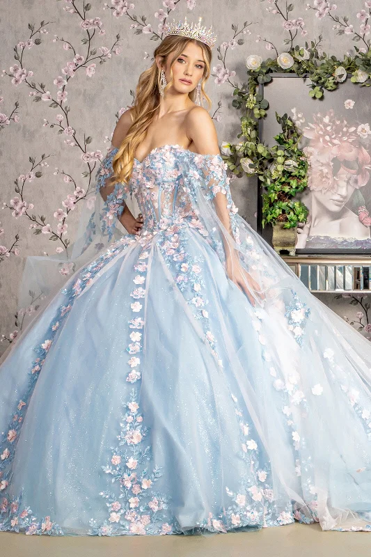 women's unique dressesQuinceanera Dress 3D Flower Long Ball Gown