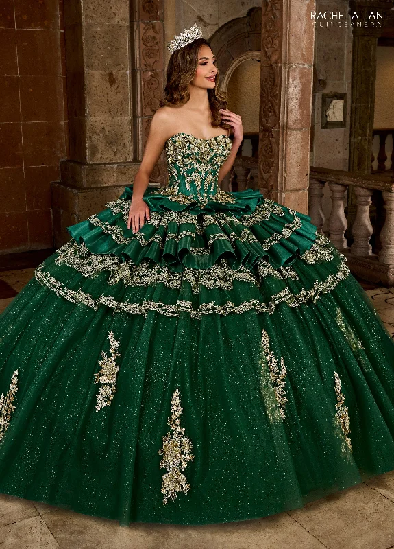 women's retro dressesRachel Allan RQ5003 Long Quinceanera Applique Ball Gown