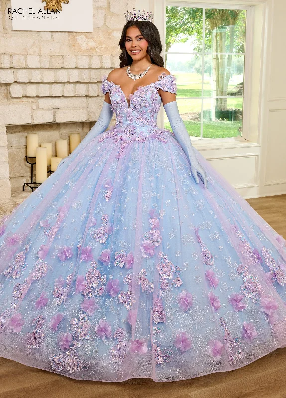 women's party dressesRachel Allan RQ2190 Quinceanera Applique Long Ball Gown