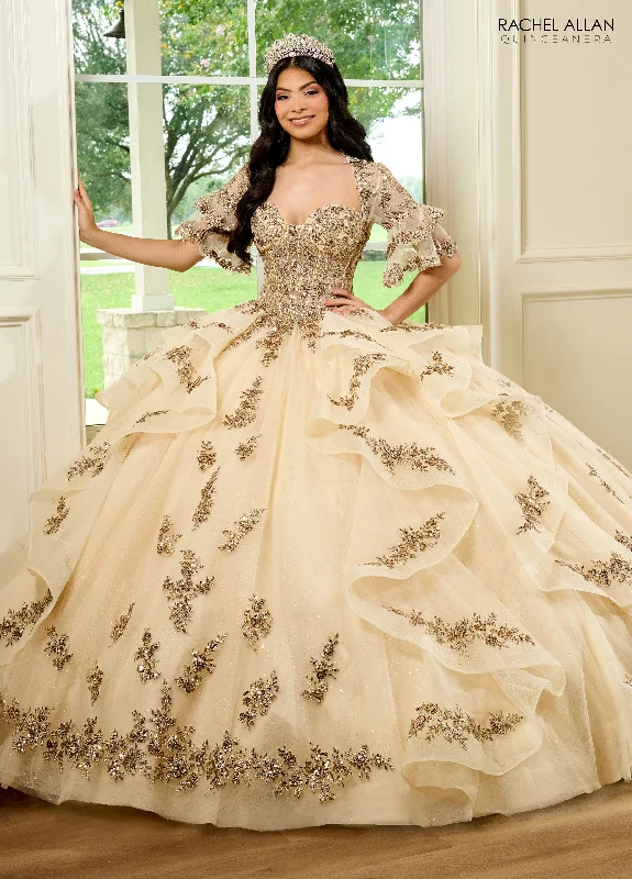 women's bodycon dressesRachel Allan RQ1138 Quinceanera Jacket Long Ball Gown