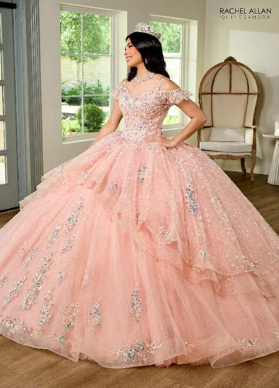 women's empire-line dressesRachel Allan RQ1136 Quinceanera Ruffle Long Ball Gown