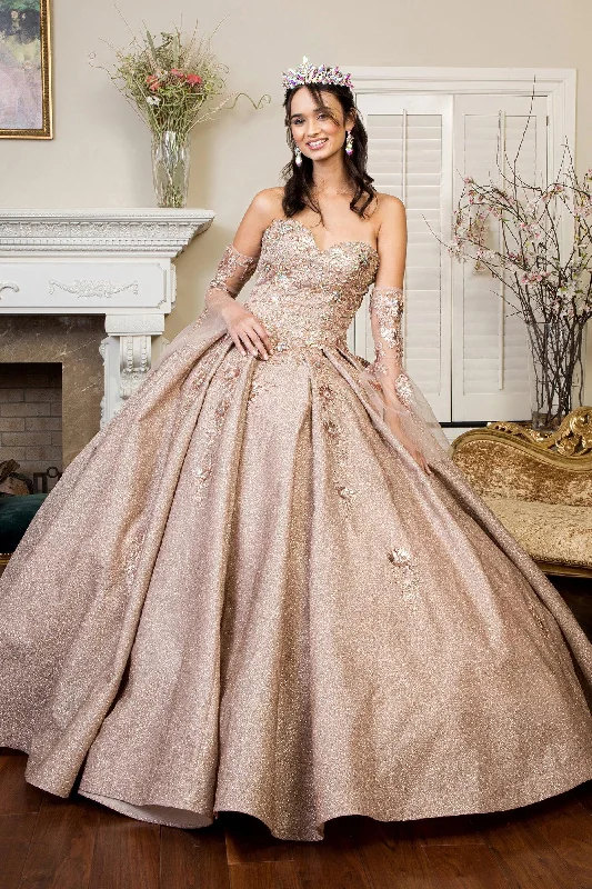 women's eco-friendly dressesLong Ball Gown Strapless Quinceanera Dress