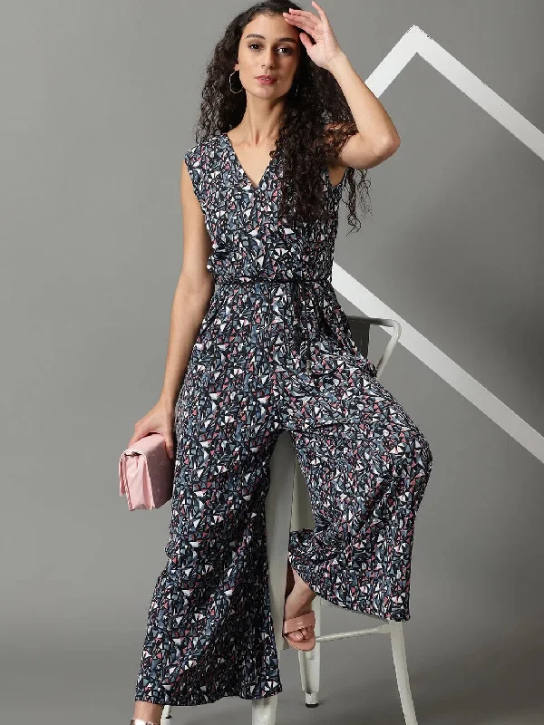 women's jumpsuits for laid-back looksWomen's Multi Printed Jumpsuit-AE-15813-Multi